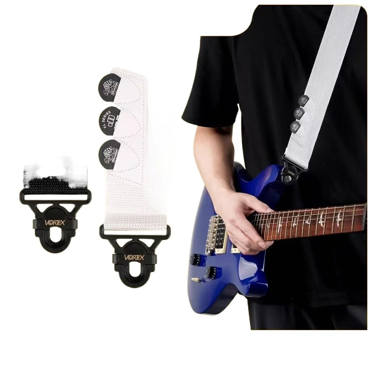 correia-de-bloqueio-rapido-preta-para-guitarra-eletrica-e-baixo-ajustavel-de-105-180cm-de-comprimento-com-suporte-para-palhetas-de-guitarra