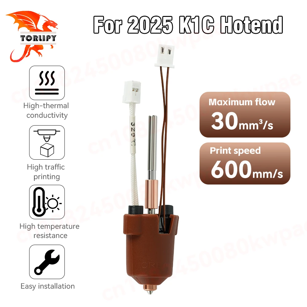 

Для Creality 2025, новая версия K1C Hotend, комплект керамических нагревательных блоков, детали 3D-принтера, быстросменное сопло, сопротивление горячего конца