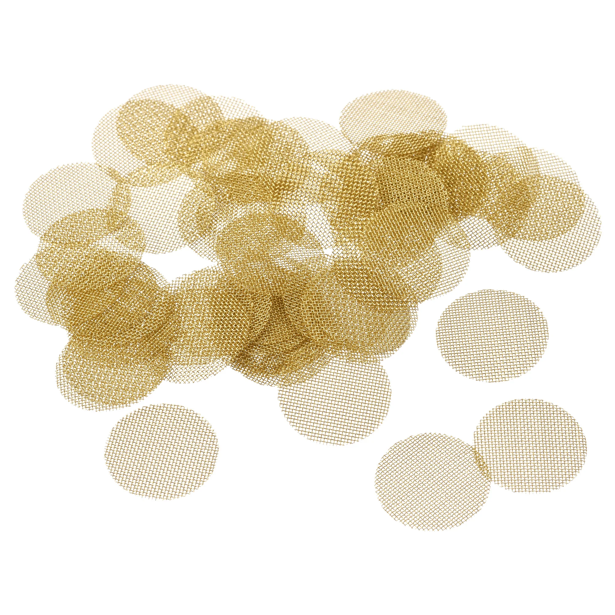 Uxcell Pipe Screen Brass Screens 15mm Diameter for Pipe Filter, Pack of 50