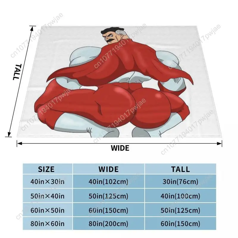 Invincible Think Mark Thicc Booty Omni Man Quilt Bed Winter Blankets And Blankets Custom blankets