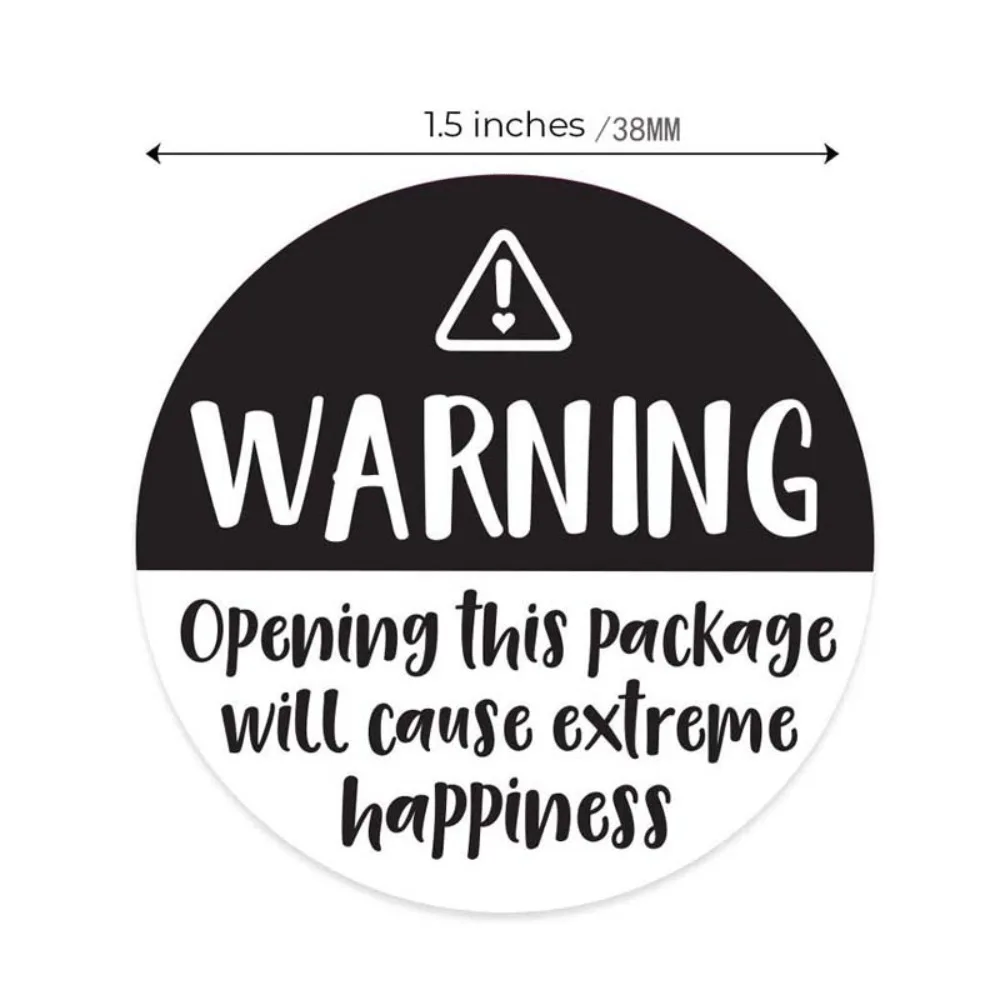 120Pcs/pack 1.5inch Pink Adorable Warning Sticker Labels Extreme happiness Labels for Business Gift Wrapping Decoration