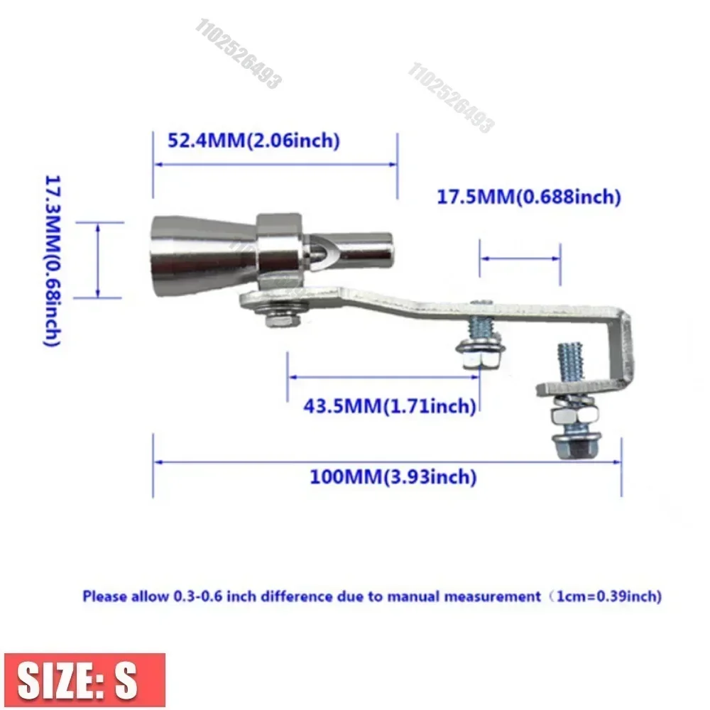 1PCS Aluminum Turbo Sound Exhaust Muffler Pipe Whistle Car Blow Off Valve Tip Simulator Whistler