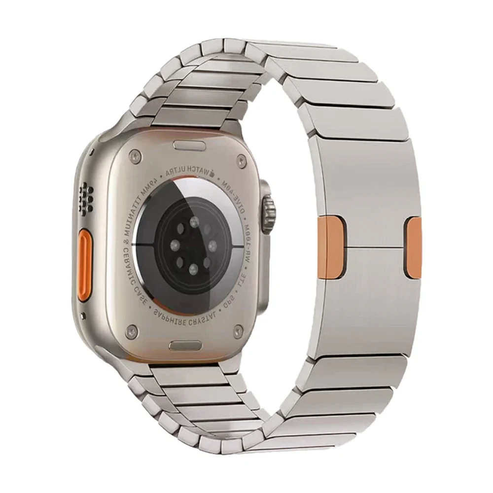Original Link Bracelet for Apple Watch Band Ultra 2 49mm Luxury Watch Band for IWatch Series 9 8 7 6 5 4 Se 3 2 45MM 44MM 42MM