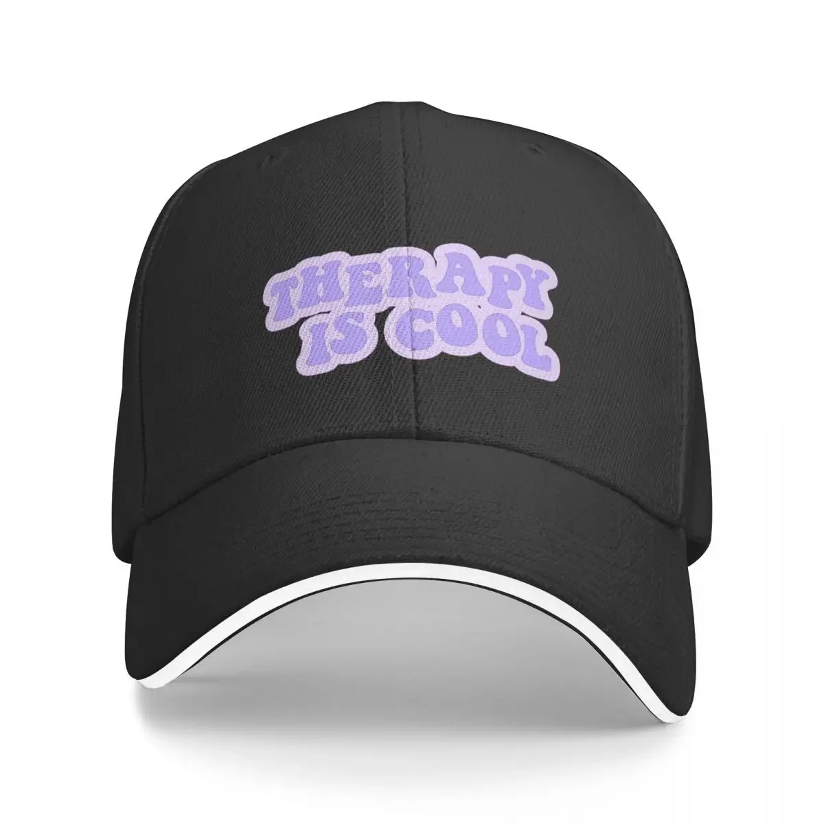 Therapy is Cool Purple Baseball Cap dad hat Ball Cap |-F-| Beach Outing Caps Women Men's