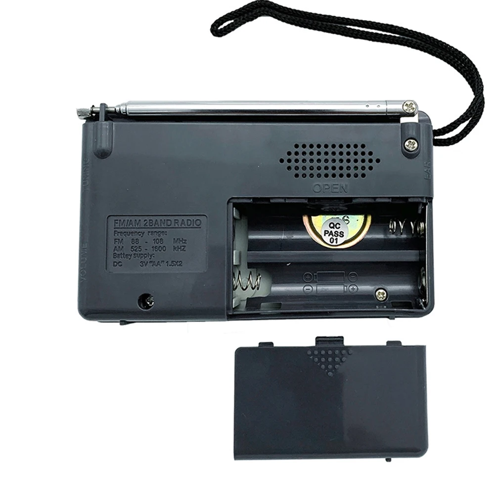 BC-R2048 R2011 R2033 مشغل استقبال راديو AM FM محمول مكبر صوت مدمج مع سماعات رأس قياسية 3.5 ملم محمولة خفيفة الوزن