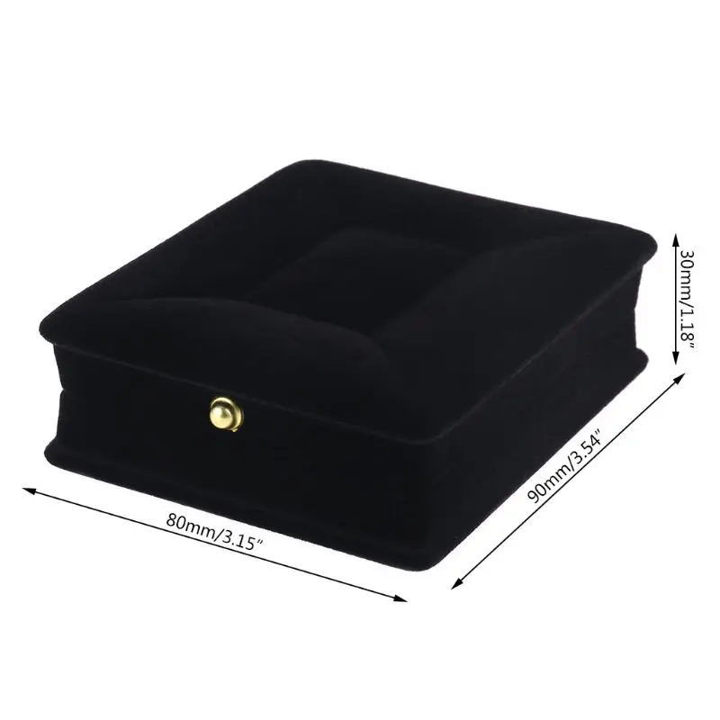 Black Velvet Necklace Gift Box Travel Storage Display for Case Pendant Trinket Gift Box for Case for Women Girl Jewelry