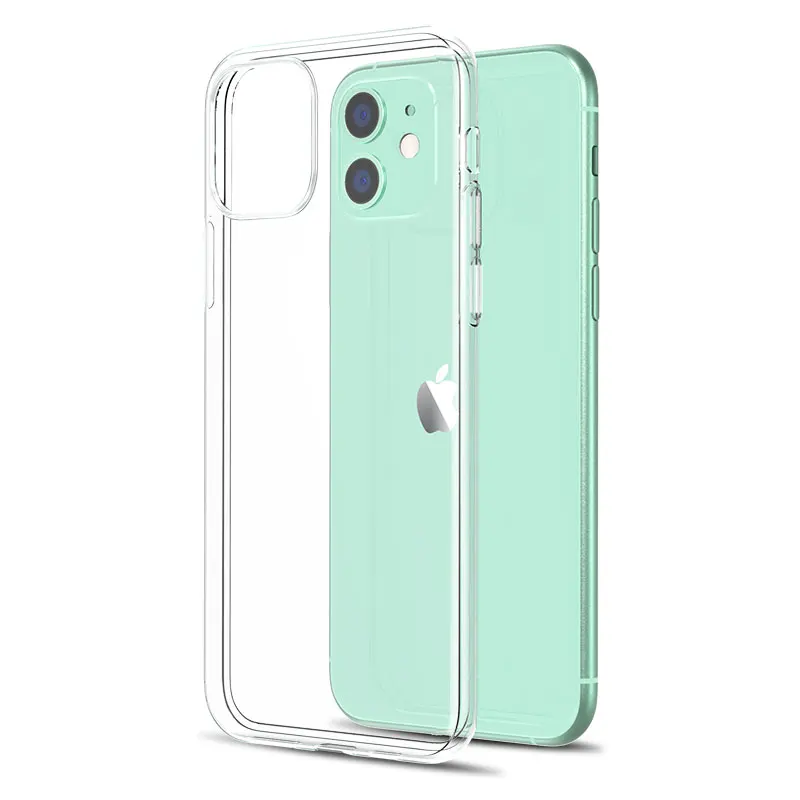 Ultradünne transparente Hülle für iPhone 11 12 13 14 15 16 17 Pro Xr XS Max X 8 7 6 6s Plus SE 2020 Klare Silikon-weiche Rückseite