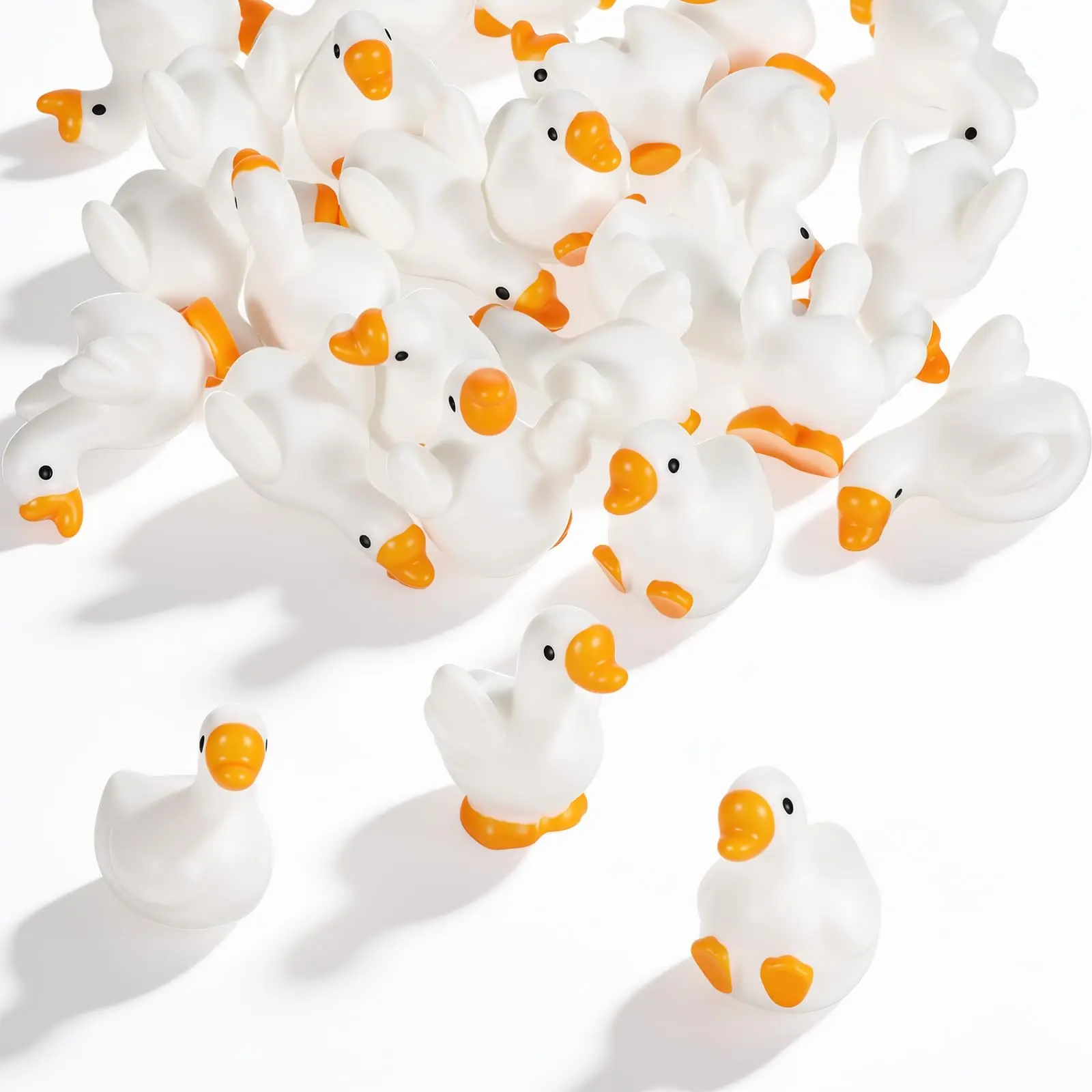 24PCS Mini Resin Goose Figurines 6 Styles | Small Desk Goose Decor Garden Lawn Yard Micro Landscape Aquarium Ornament DIY Crafts
