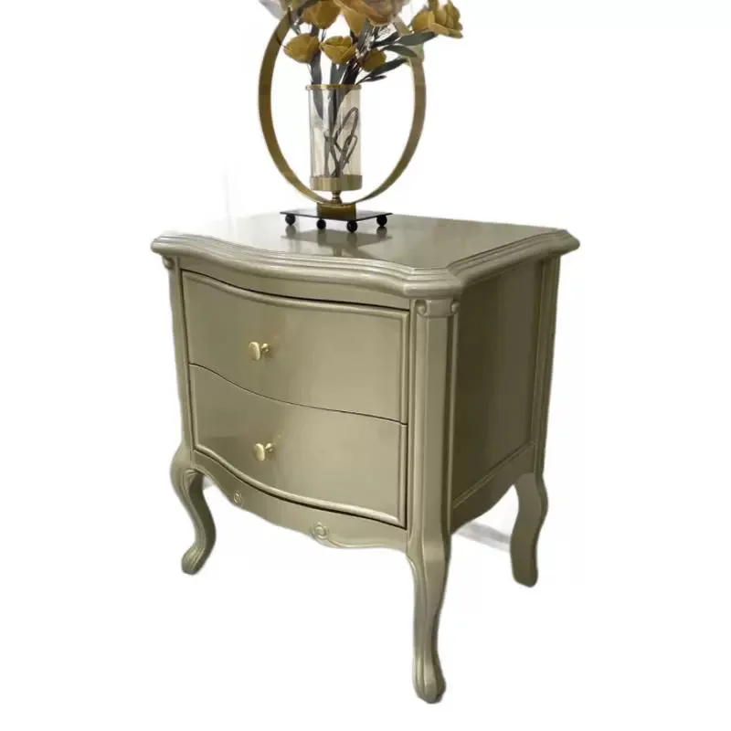 American bedside table, modern simplicity, Italian light luxury, solid wood home locker
