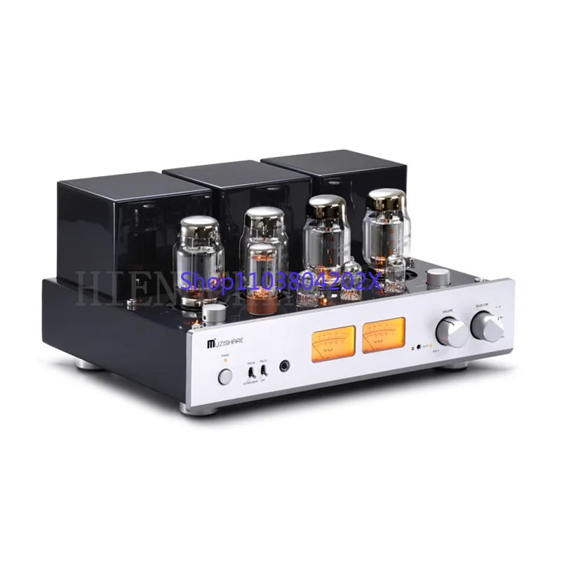 

Q-019 MUZISHARE X7 Integrated Vacuum Tube Amplifier KT88x4 AB1 Push-pull Amplifier 25~45W Switch 110V/220V MM phono