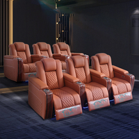 Luxury Dual Motors Electric Reclining Home Theater Seating – Adjustable Genuine Leather Recliner Chairs with Cup Holder, Massage