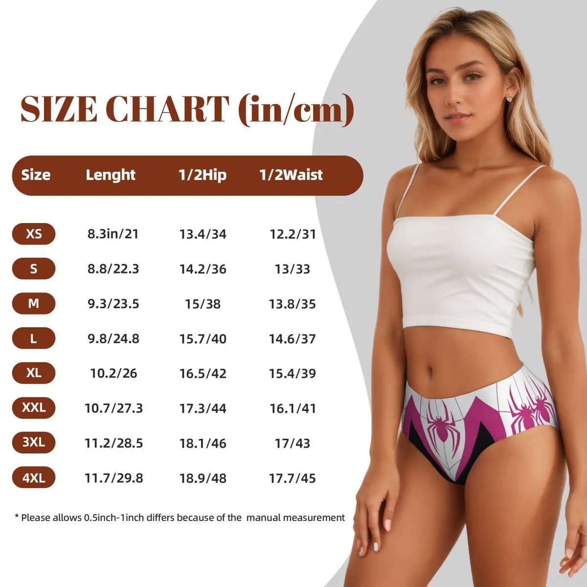 Custom Women Gwen Super Hero Spider Man Panties Breathable Hot Skin Briefs Underwear