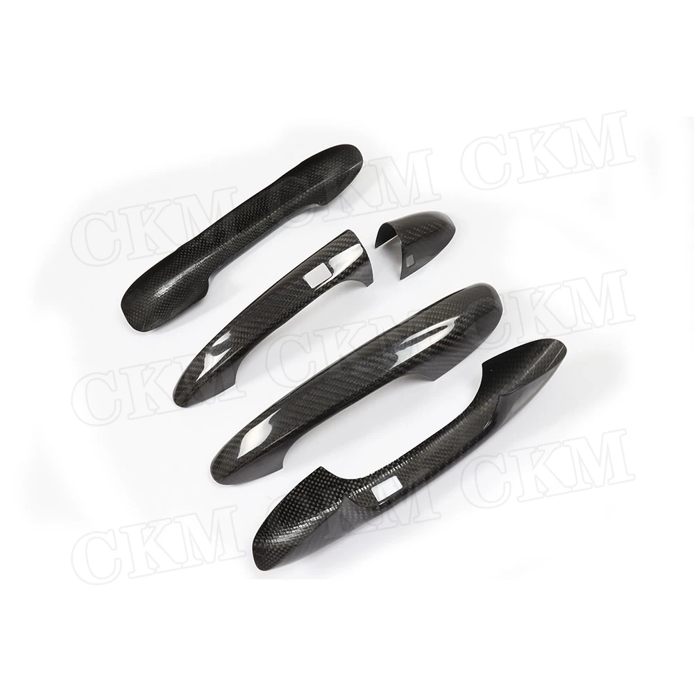 

CKMUUER Carbon Fiber Side Door Handle Trim Cover Stickers Car For Benz A B C E GLA GLK CLA CLS Class W204 W176 W246 W218 W212