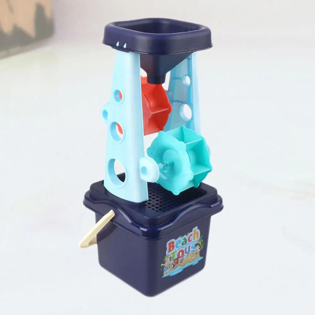 Ensemble de pelle et seau de plage en ABS, sûr, durable, pour enfants, jeu en plein air, bleu, petit, léger, cadeau créatif, ensemble de jouets de plage