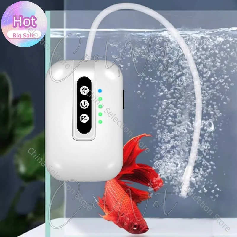 水族館の水槽酸素ポンプ充電両用エアポンプ-usb-リチウム電池家庭用ポータブル釣りミュート