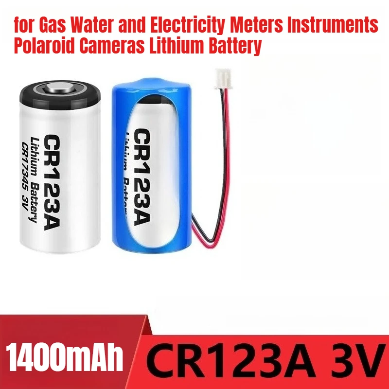 

1400mAh CR123A CR17345 3V for Gas Water and Electricity Meters Instruments Polaroid Cameras Lithium Battery