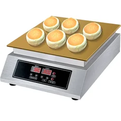 Souffle Machine Commercial Dorayaki Souffle Muffin Machine Pure Copper Intelligent Digital Display Snack Souffle Pancakes Maker