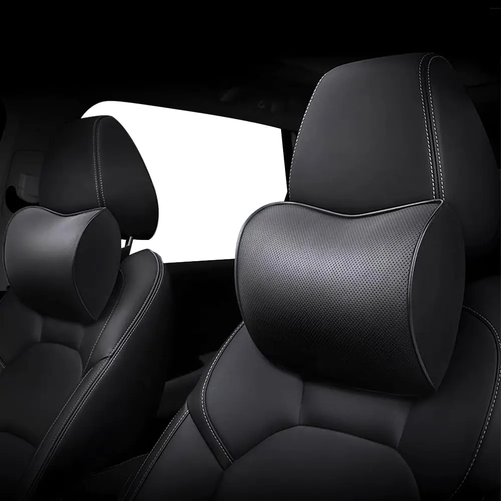 

Комплект автомобильной подушки для шеи, пена с эффектом памяти, дышащий съемный чехол, против усталости (черный)