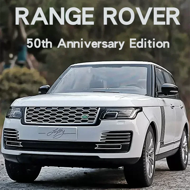 Large 1:18 Land Rover Range Rover Suv Off-road Vehicle Alloy Model Car Diecast Static Collection Sound & Light Gifts For Kids