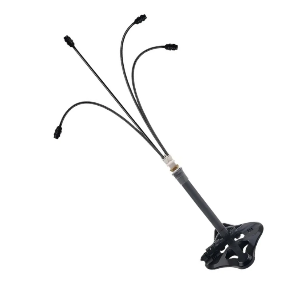 Standing Garden Cooling Spray System with Adjustable Atomizing Nozzles and 4 Bendable Shape Memory Brass-Tipped Tubes