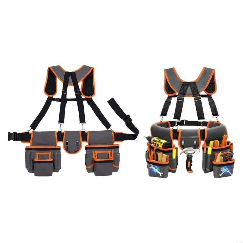 

W8EA Multipurpose Work Tool Belt With Compartments For Professionals