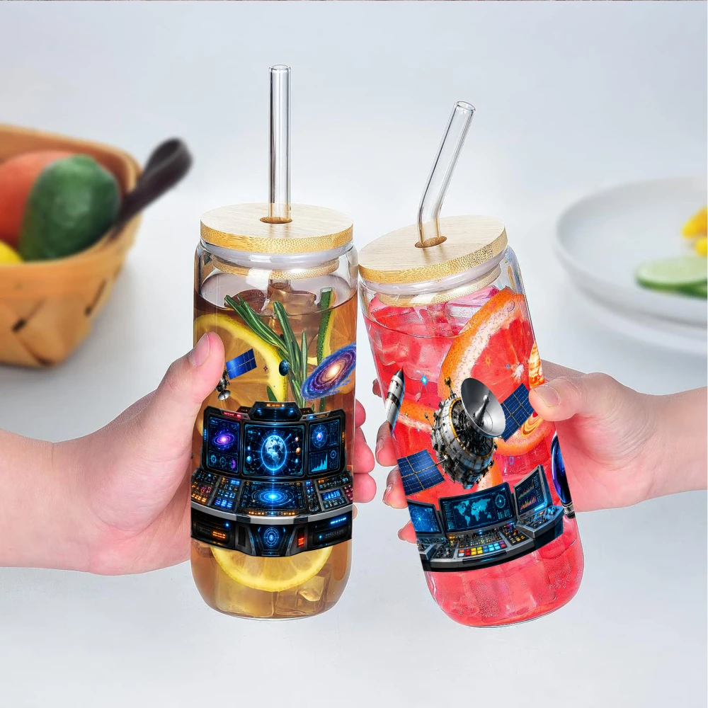 5枚入り 宇宙飛行士 惑星 ロケット 衛星 UV DTF ス - Rdta Tank Glass のレビューと価格