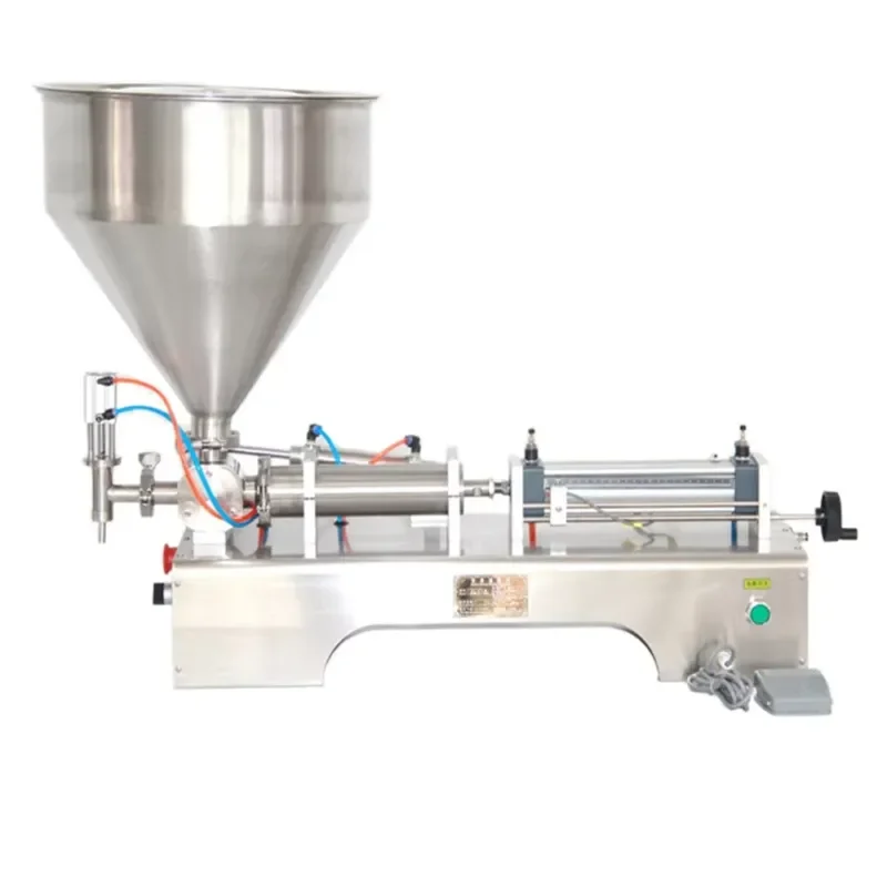 100-1000ML G1WG Semi-Automatic Single Nozzle Pneumatic Lotion Cream Paste Filling Machine