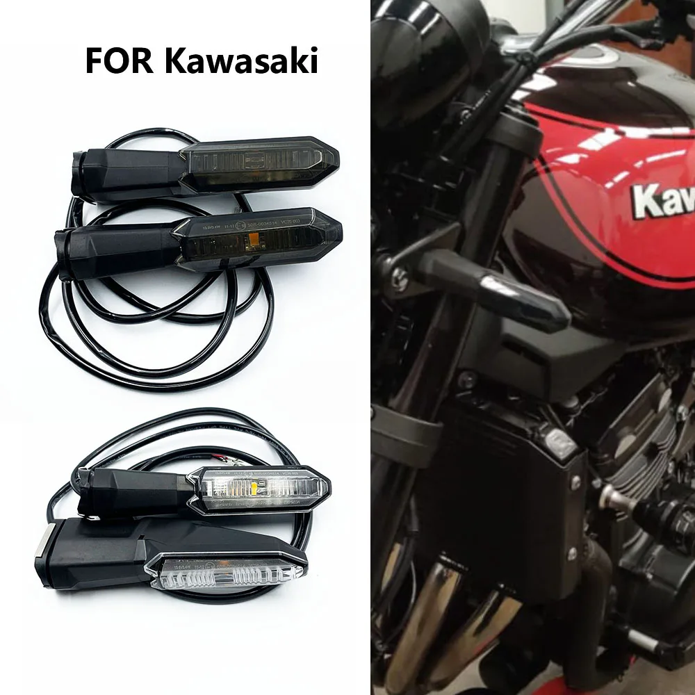 Motorcycle Flasher LED Turn Signals For KAWASAKI ER6N NINJA 650 300 400 1000 1000SX NINJA H2 HX SX Indicator Light Blinker Lamp