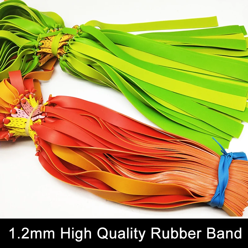 

4/8 pcs Rubber band For Slingshot Flat leather Flat Skin 1.2mm Thickness Double Vulcanization Thickening Outdoor Hunting Power