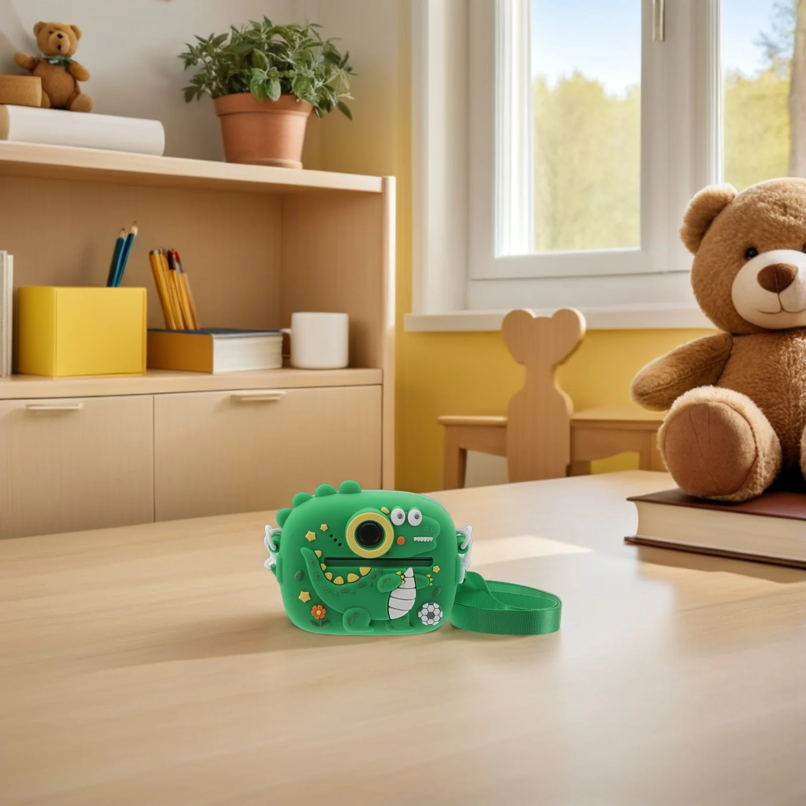 Câmera Digital Infantil com Lente Dupla, Impressão Instantânea, Design de Desenho Animado, Câmera para Crianças, Meninos e Meninas, Gravador de Vídeo com Estrutura Robusta