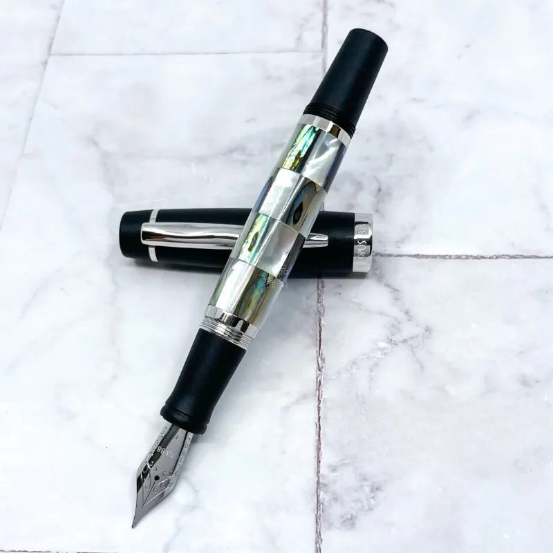 

OPUS 88 Fountain Pen Seaside Shell Carving SHELL PEN Blue Black Grid Taiwan Luxury Stationery EF/F/M Collection Calligraphy Pen