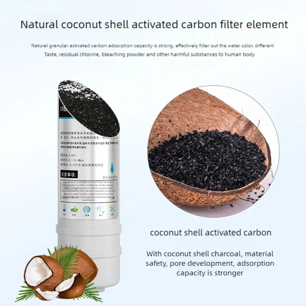 Waternoble Small T33 Post-Activated Coconut Shell Carbon Filter for Universal High-End Reverse Osmosis Water Purifiers System