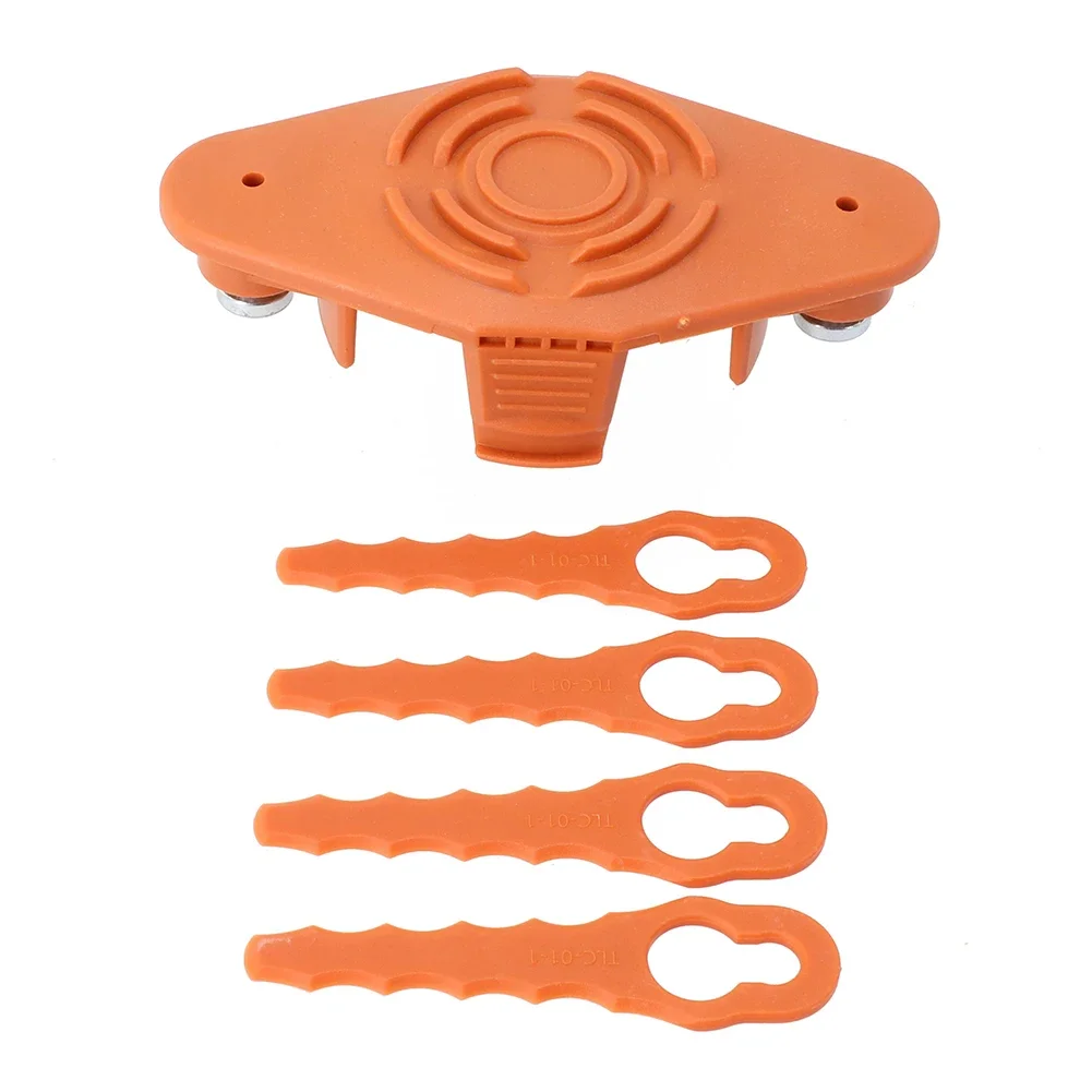 With Plastic Blade Mowing Cutter Head Orange For WG152 WG153 WG154 WG155 Lawn Mower Garden Power Tool Brand New