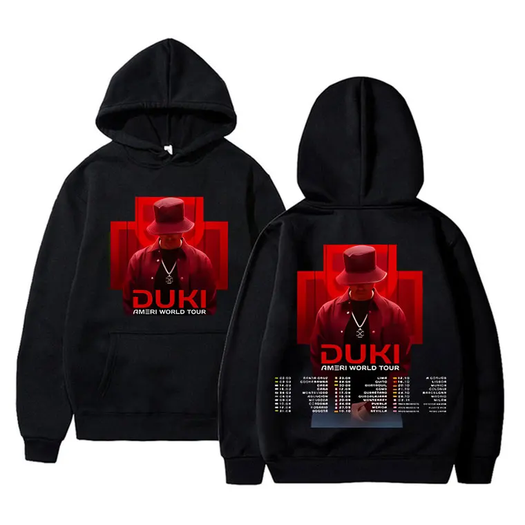 

Rapper Duki Ameri World Tour Hoodie Men Women Fashion Hip Hop Oversized Sweatshirt Long Sleeve Fleece Cotton Hooded Tracksuit