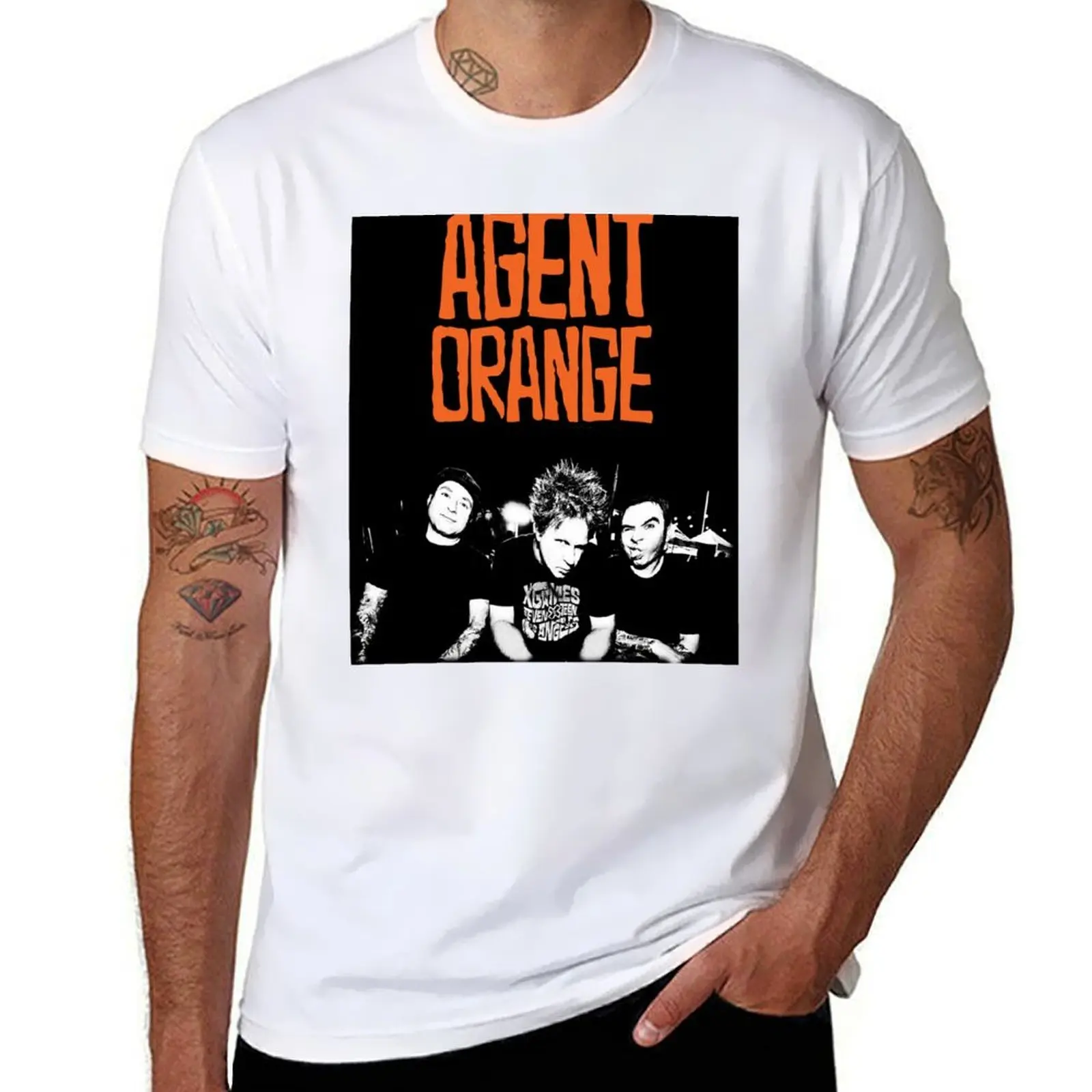 

Agent Orange Music Band T-Shirt man t shirt summer cotton t shirts man 100% T-Shirt