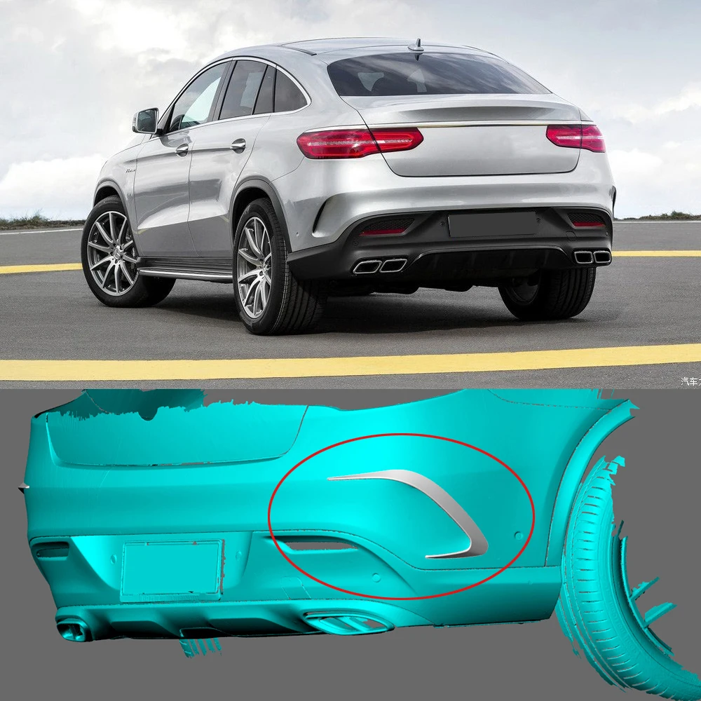 GLE Class Carbon Fiber Rear Bumper Side Trunk Decoration Vent Wings For Mercedes Benz C292 GLE43 GLE63 AMG SUV 4 Door 15-17 2PC