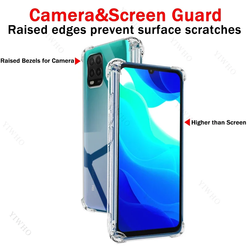 Case for Xiaomi Mi 10 Lite 5G M2002J9G 6.57" Thickened Clear Phone Transparent Case for Xiaomi10 Shockproof Anti-scratch Covers image 3