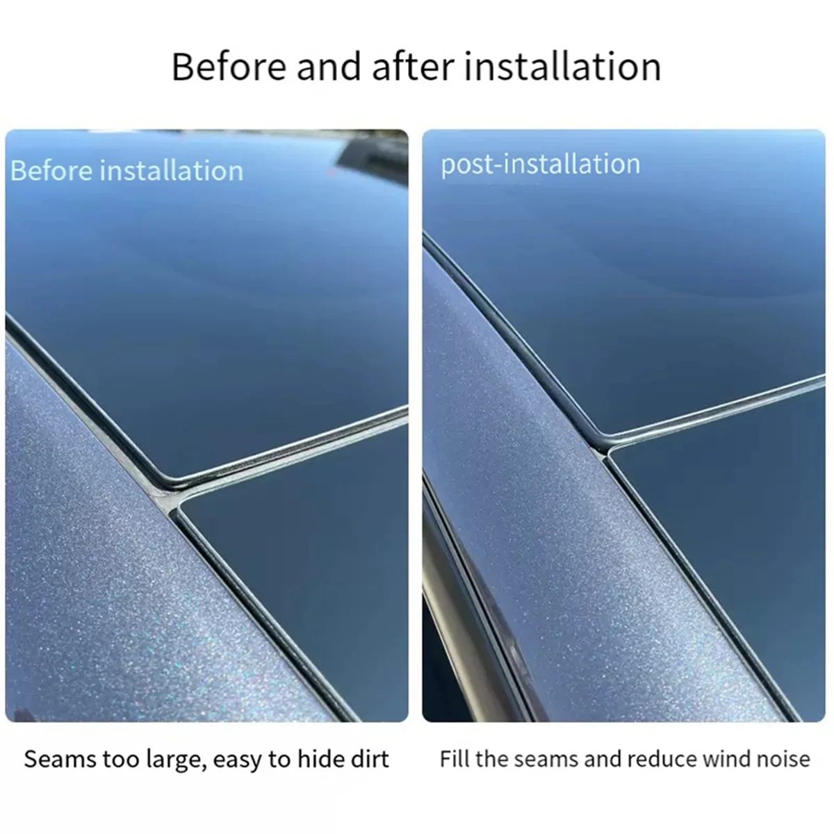 Roof Sunroof Sealing Strip Sunroof Sealing Strip for Model 3 Waterproof and Noise Reduction Modification