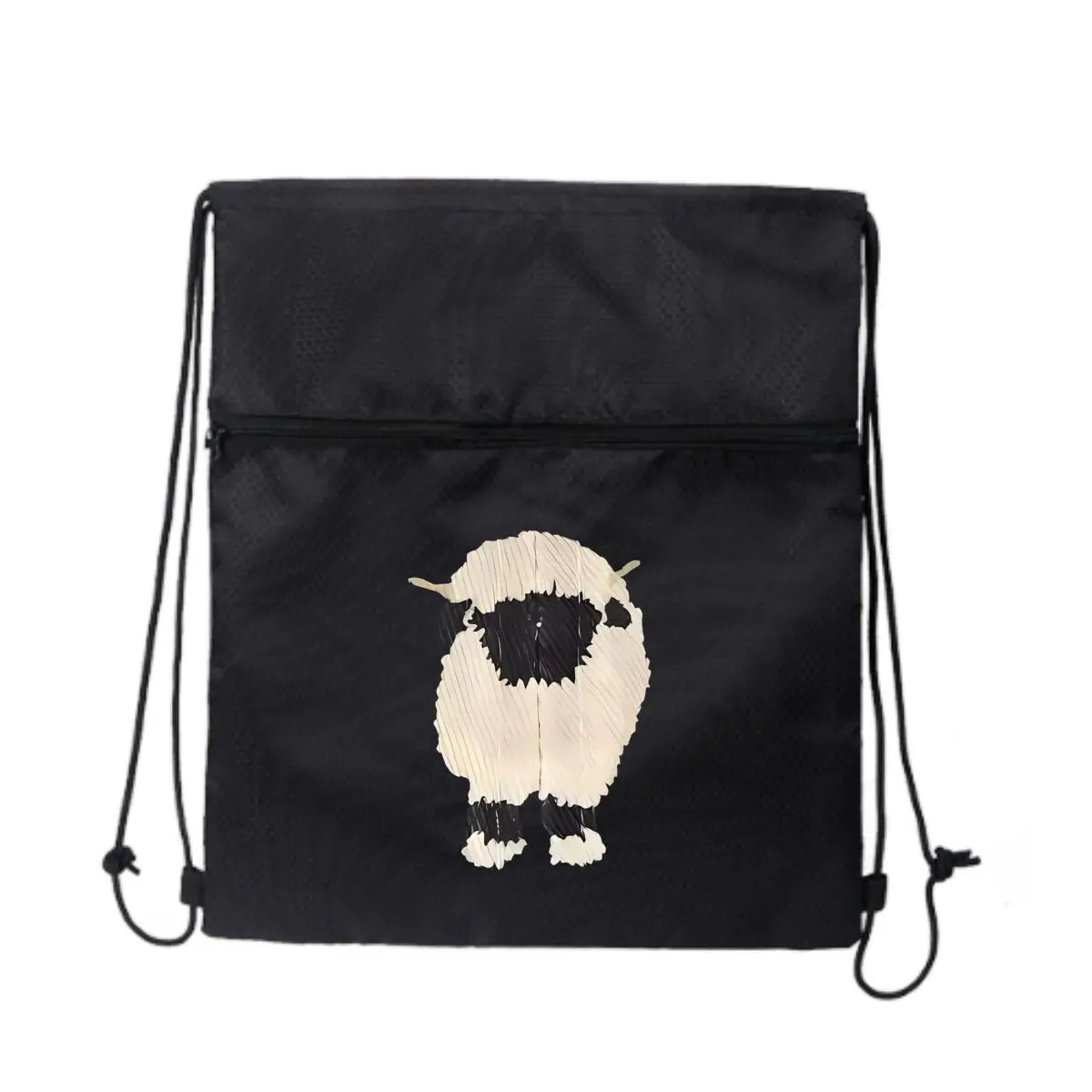 

Текстурированная иллюстрация овец Модный рюкзак на шнурке Портативный дорожный рюкзак