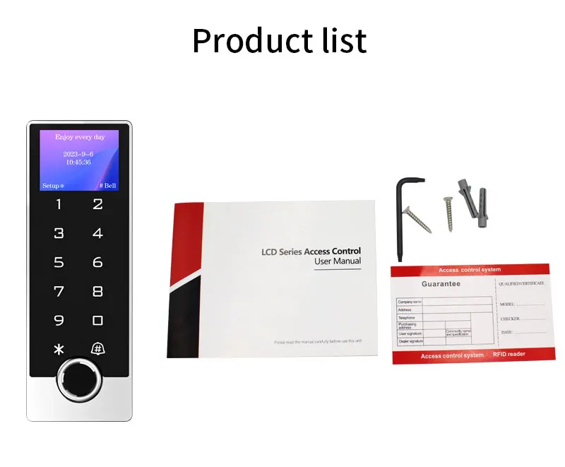 Tuya Wifi RFID Keyboard Access Control Metal Keypad Waterproof Outdoor Door Opener Electric Lock System EM4100 Keyfob App Unlock