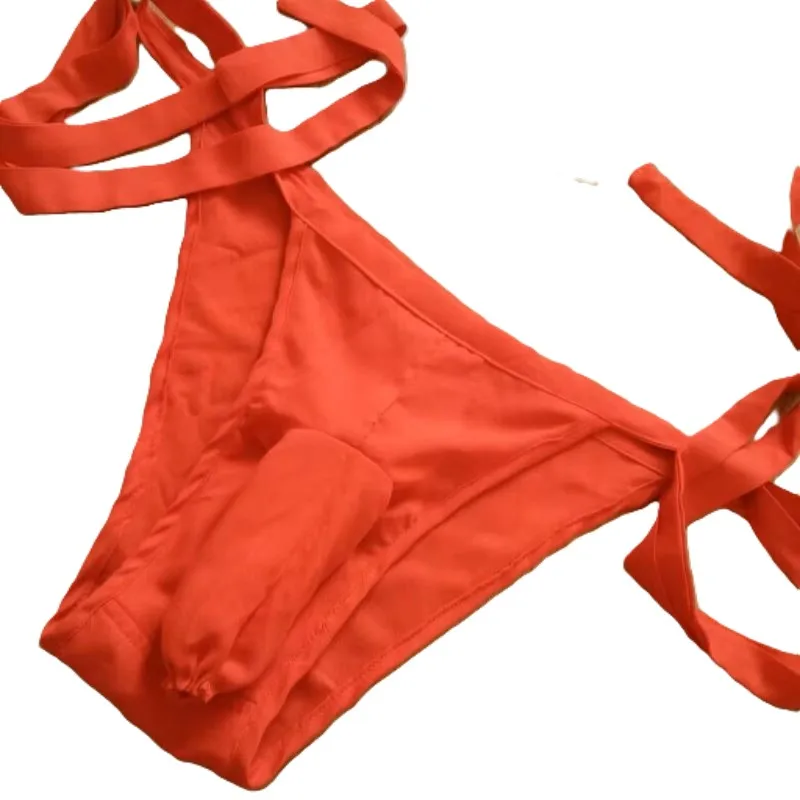 

Костюмы для вечеринок Sissy, сексуальные мужские трусы с низкой талией и боковыми бретелями, нижнее белье на шнуровке JJ, дышащие милые удобные мягкие трусики