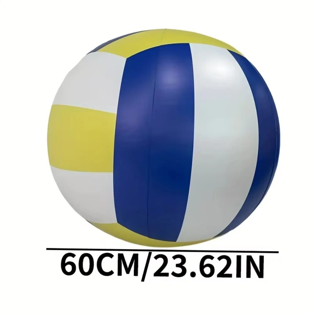PVC Material Inflatable Volleyball Giant Size Inflatable Design Giant Volleyball Ball Blue Yellow Stripes