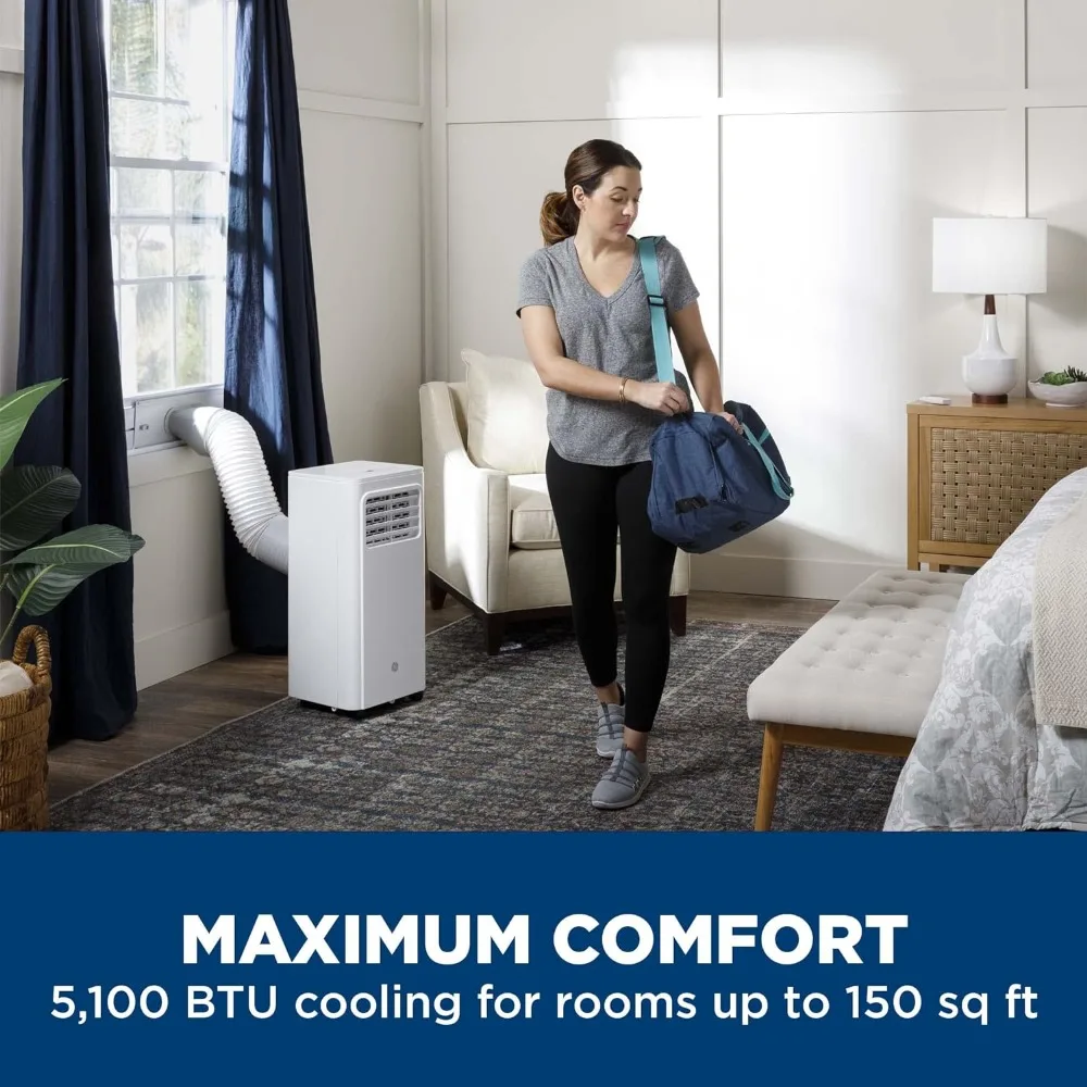 

ble Air Conditioner for Small Rooms up to 150 sq ft., 3-in-1 with Dehumidify, Fan and Auto Evaporation, Included Window