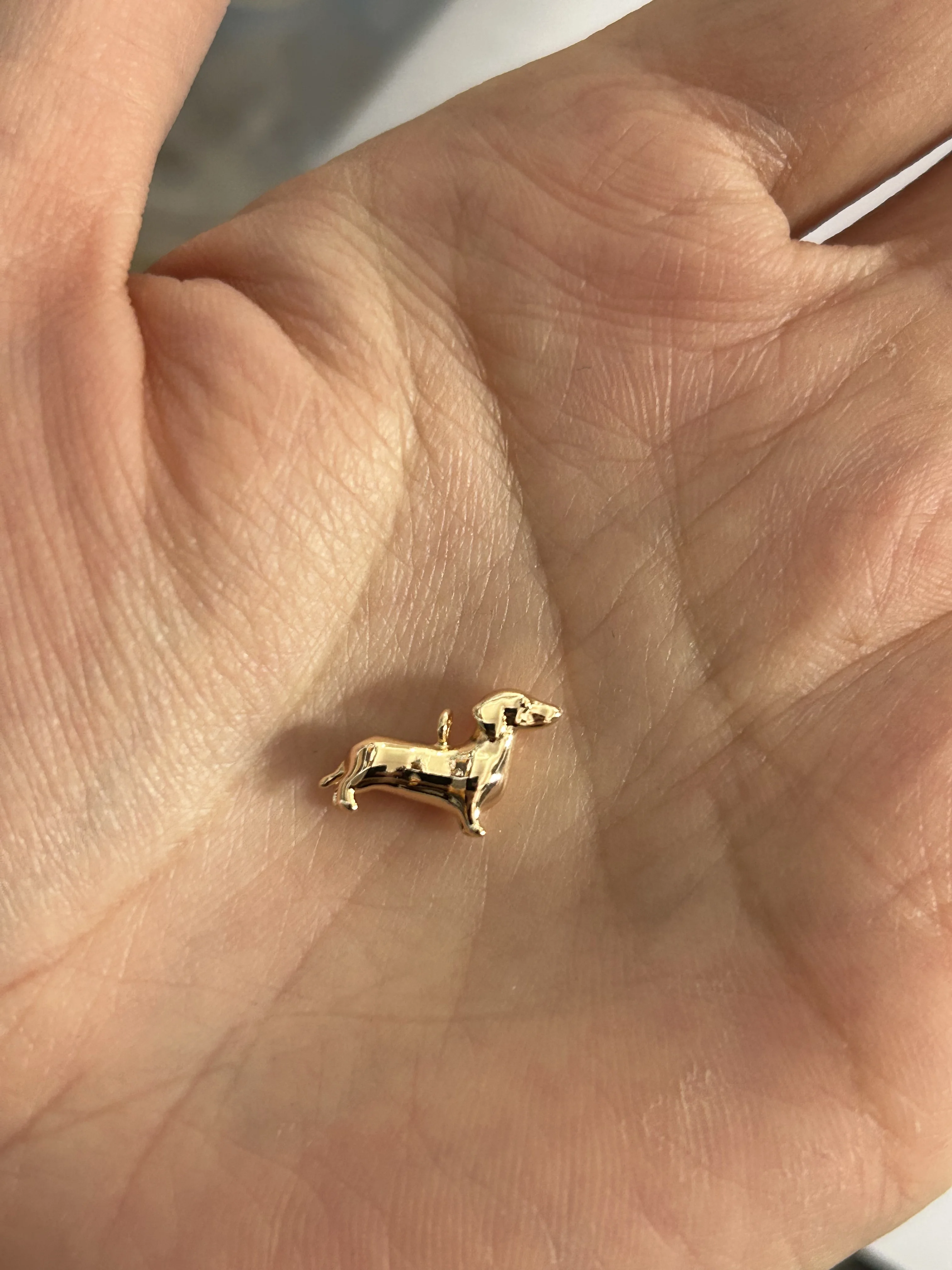 20pcs Brass Cute Dog Charms Dachshund Puppy Pendants Real 18K Gold Plated for Necklace Choker Jewelry Making DIY Accessories