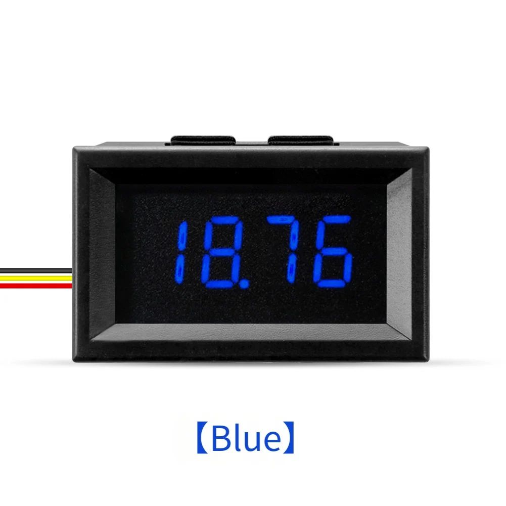 

DC Digital Voltmeter Bright LED 4-Digit Display Three-Wire Setup 0-33V Voltage Detection Voltmeter For Automotive/DIY Electronic
