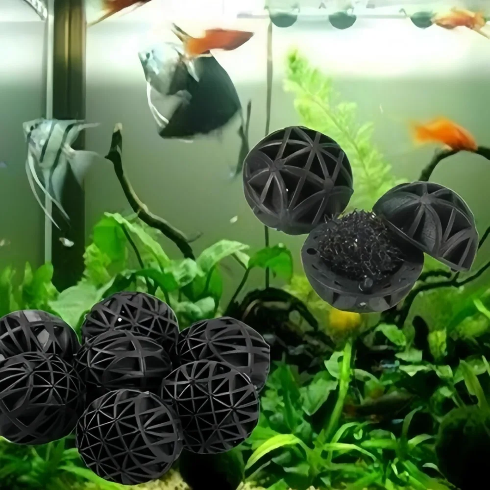 20/100pcs Aquariums Bio Balls Plastic Fish Tanks Water Purification Filter Accessories Water Quality Stabilization Products