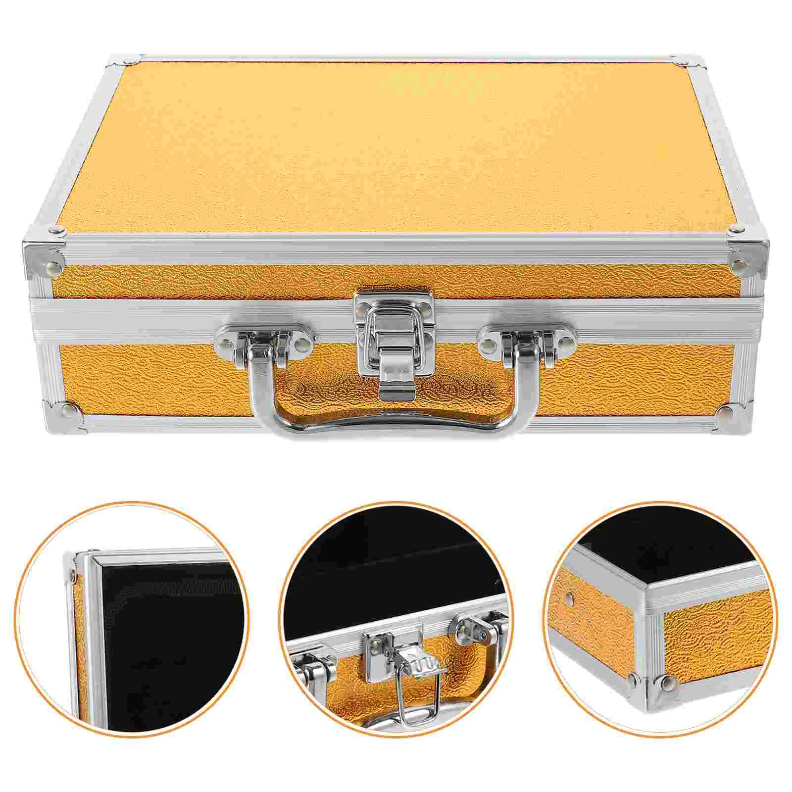 

Aluminum Tool Box Case Portable Hard Case Metal Briefcase Tool Box Storage Toolbox Portable Carrying Case