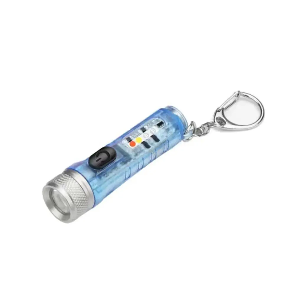 Type-C Charging Mini Flashlight Emergency Lamp Magnetic Attraction Keychain Light ABS Lightweight Portable Flashlight Camping