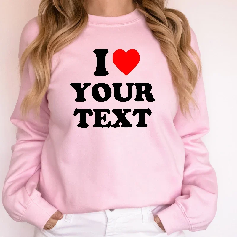 Customized Printed on A Sweatshirts Women Cotton Design Your Text Make Your Own Hoodies with Loved Ones Photo Jupmers