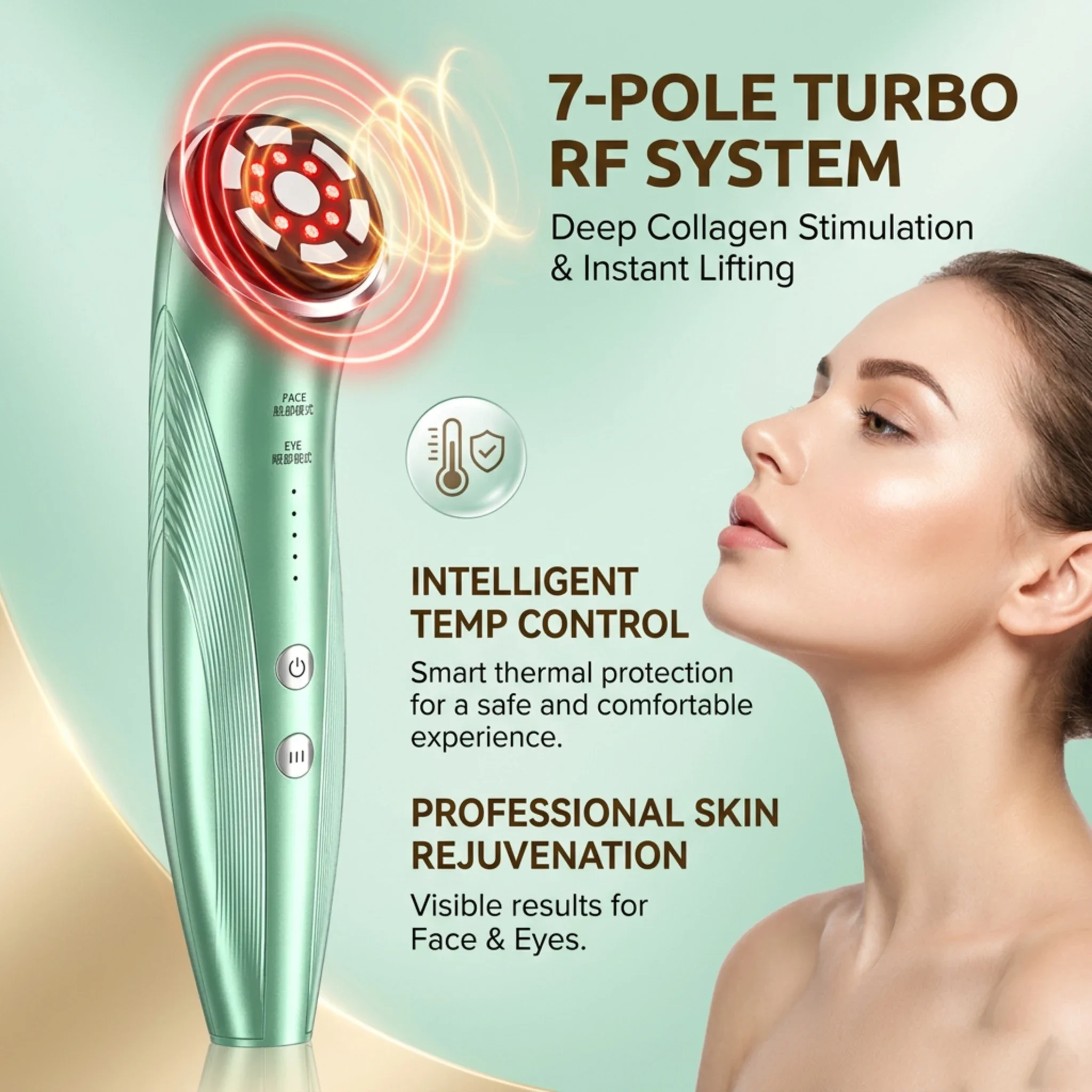 Household Facial Mask Essence Introduction Beauty Machine Hot Compress Eye Lifting Skin Care Massage Machine for Face Care